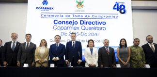 Asiste Gobernador a toma de Compromiso de la Confederación Patronal de la República Mexicana, delegación Querétaro