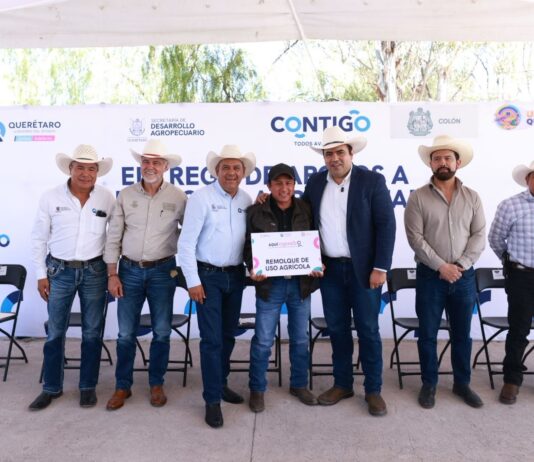 La Secretaría de Desarrollo Agropecuario entrega apoyos en concurrencia a productores de Colón