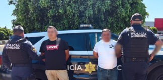 Dos masculinos detenidos por desobediencia y resistencia de particulares