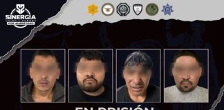 Tras cateos de Sinergia, cuatro hombres se encuentran en prisión por homicidio ocurrido en La Lira, Pedro Escobedo