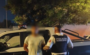 Detenido masculino por portación de armas prohibidas