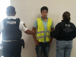 Detenido masculino con orden de aprehensión vigente