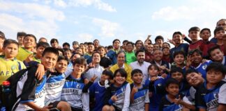 Entregan autoridades rehabilitación de cancha de futbol en El Tintero