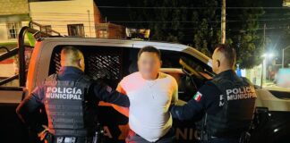 Por violencia familiar es detenido un masculino