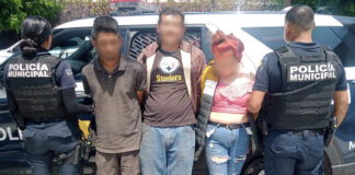 Dos masculinos y femenina detenidos por robo a vivienda