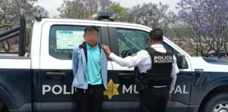 Detenido masculino en La Purísima