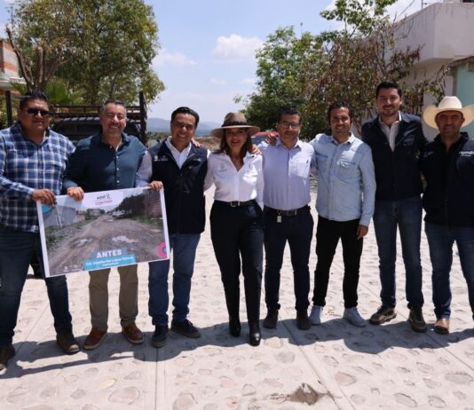 Entrega Luis Nava obra de mejoramiento en la calle Alfonso Ramírez en Tequisquiapan