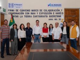 Firma Rodrigo Monsalvo convenio de colaboración con el Instituto Nacional de Antropología e Historia