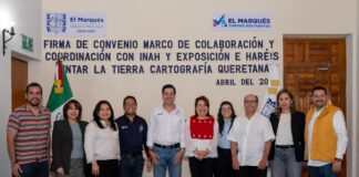 Firma Rodrigo Monsalvo convenio de colaboración con el Instituto Nacional de Antropología e Historia