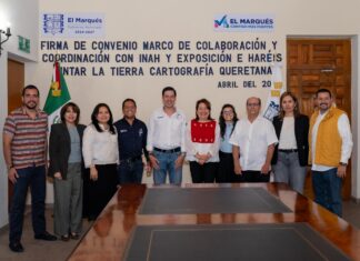 Firma Rodrigo Monsalvo convenio de colaboración con el Instituto Nacional de Antropología e Historia