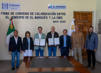 Rodrigo Monsalvo consolida convenio con la Cámara Mexicana de la Industria de la Construcción en favor del desarrollo de las familias marquesinas