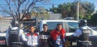 Detenidos tres masculinos en Lomas de Casa Blanca