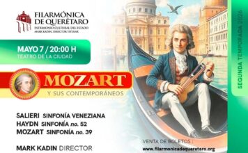 La Orquesta Filarmónica del Estado de Querétaro Alista el concierto Mozart y sus contemporáneos