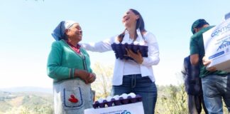 Encabeza Sonia Rocha entrega de apoyos alimentarios en San Joaquín