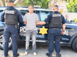 Policías del municipio de Querétaro detienen a sujeto por delitos contra la salud