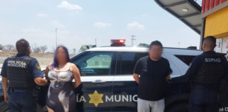 Pareja detenida por delitos contra la salud y portación de armas prohibidas