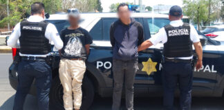 Sujetos detenidos por robo en la colonia Centro