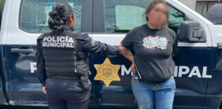 Femenina asegurada por portación de armas prohibidas y amenazas