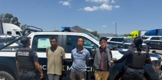 Aseguradas tres personas por robo de vehículo en Santa Catarina