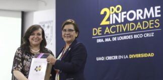 Expone Dra. Ma. de Lourdes Rico Cruz su 2° Informe al frente de Lenguas y Letras