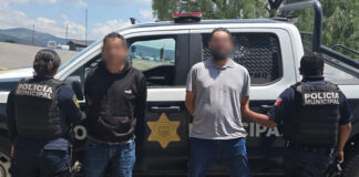 Dos masculinos trasladados a la Fiscalía General del Estado de Querétaro por robo equiparado