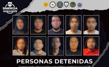 Sinergia ejecuta 10 cateos simultáneos en la zona metropolitana; 10 personas detenidas y decomiso de droga y armas