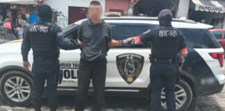 Detenido masculino con orden de aprehensión