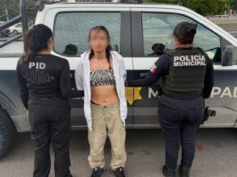 Detenida femenina con orden de aprehensión vigente