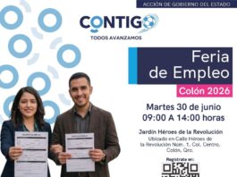 Invita Secretaría del Trabajo a la Feria de Empleo Colón 2026