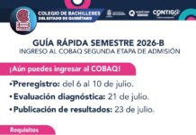 Abre COBAQ segunda etapa de admisión para Bachillerato Escolarizado