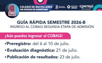 Abre COBAQ segunda etapa de admisión para Bachillerato Escolarizado