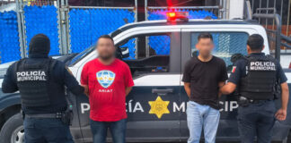 Dos sujetos asegurados por robo equiparado de vehículo y delitos contra la seguridad pública
