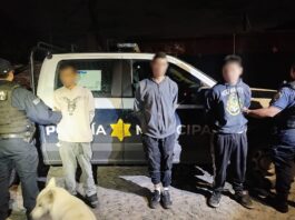 Tres detenidos por robo a casa habitación en Loma Bonita