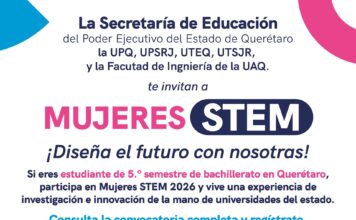 La Secretaría de Educación del Estado de Querétaro abre convocatoria para Mujeres STEM+ 2026