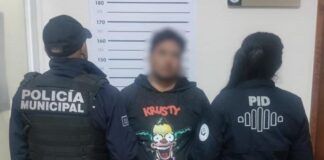 Masculino detenido en Boulevard Hacienda Santa Rosa
