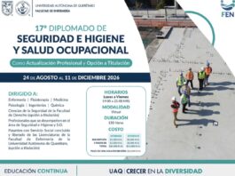 Lanza Enfermería UAQ Diplomado Seguridad e Higiene y Salud Ocupacional 2026