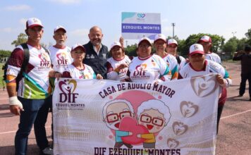 Sistema Estatal para el Desarrollo Integral de la Familia celebra a las y los adultos mayores con un Encuentro Deportivo en Corregidora