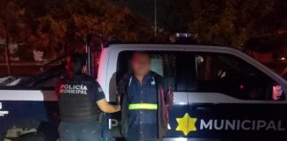 Masculino detenido por delitos contra la seguridad pública en Cerrito Colorado