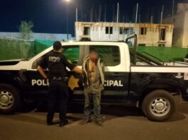 Masculino asegurado en Las Haciendas