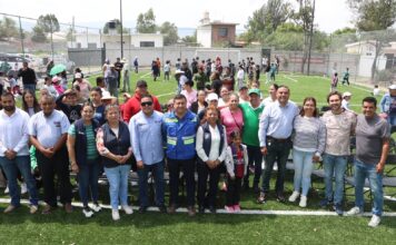 Ceja de Bravo estrena nueva cancha de fútbol 5; habrá clases gratuitas para niñas y niños