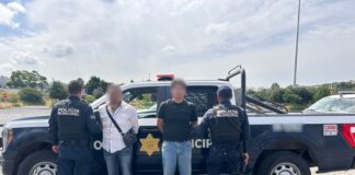 Dos masculinos detenidos en Santa Rosa Jauregui por delitos contra la seguridad pública