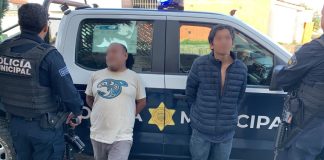 Detenidos dos masculinos tras reñir en la colonia Parque Santiago