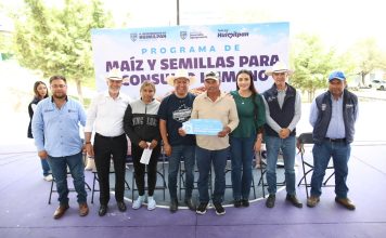Jairo Morales refuerza apoyo al campo con entrega de grano para consumo humano en Huimilpan