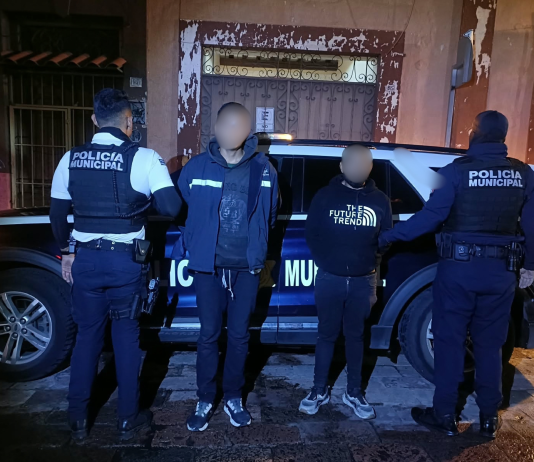 Detenidos por robo en grado de tentativa y daños dolosos en el Centro Histórico